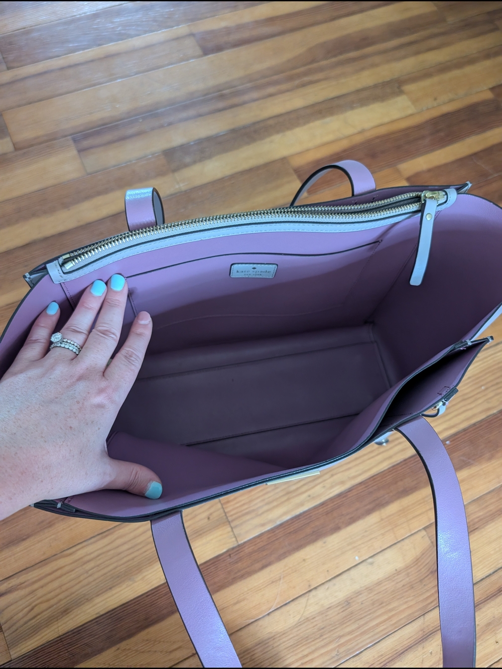 Kate Spade Lavender Tote Bag with Tag - Picture 5 of 6